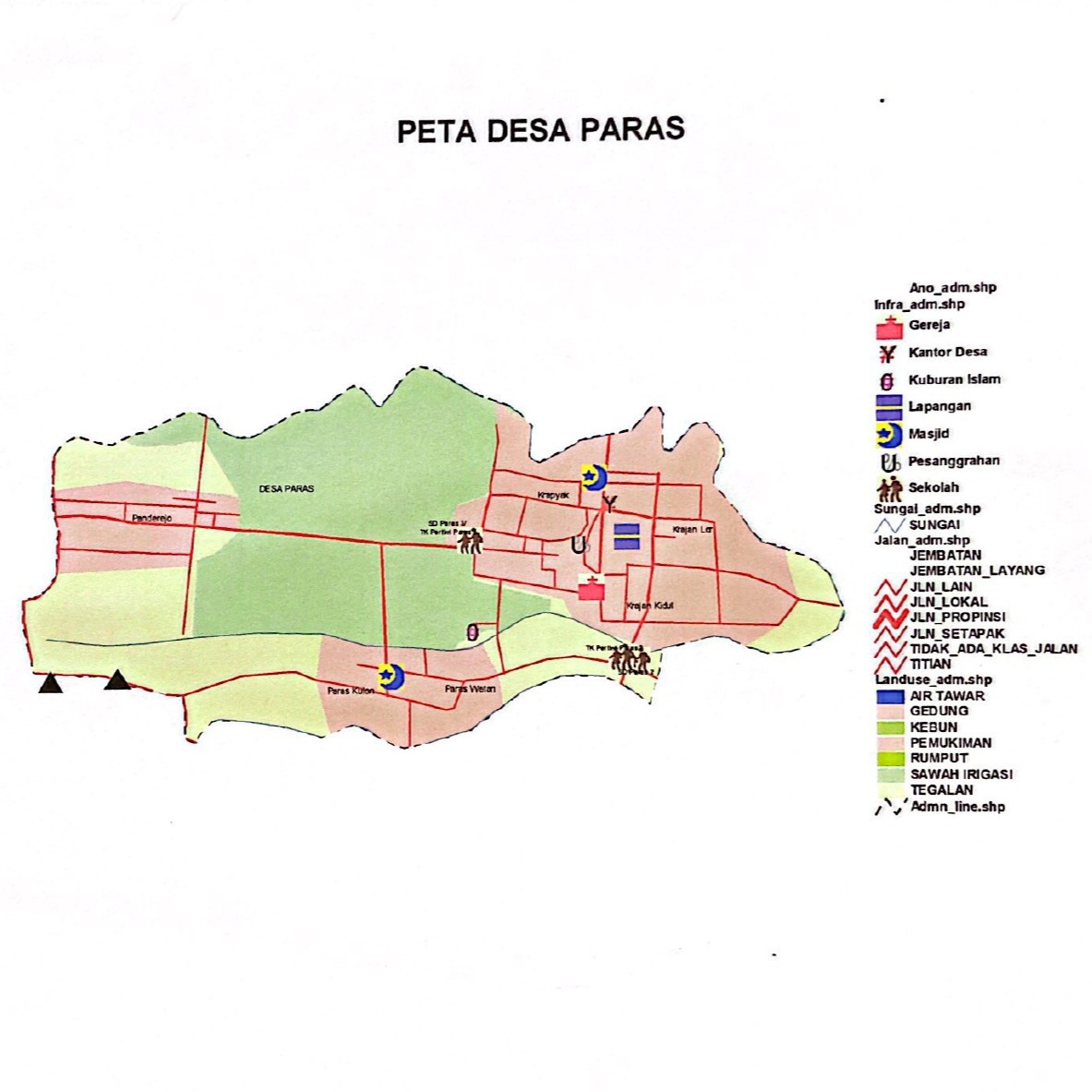 Peta Desa Paras